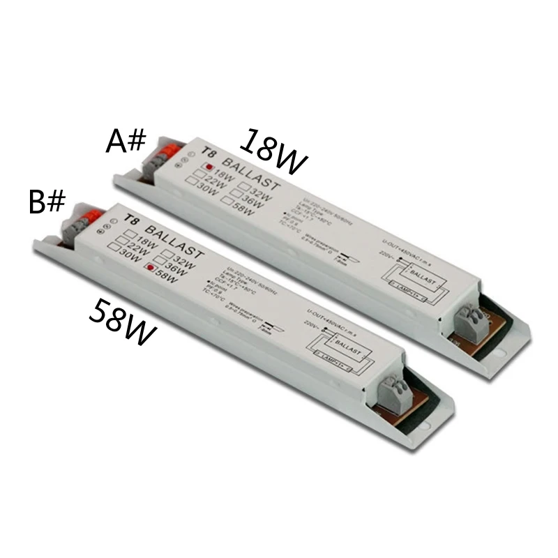 220-240 В переменного тока 36 Вт T8 1x 18 Вт/1x58 широкое напряжение электронный балласт