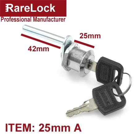 25mm A x 1pcs Замок шкафа ящика Rarelock для офиса мебель стол дома рядом стол книжный шкаф ящик для инструментов Consle Школьный шкафчик оборудование MS541 hh - Цвет: 25mm A x 1pcs