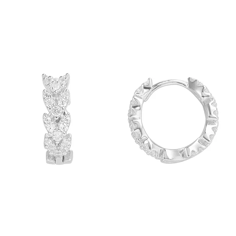 SLJELY Высокое качество Настоящее серебро 925 пробы сердце Shap пшеничные уши