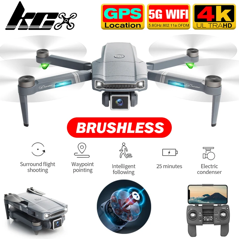 KCX новейший вертолет Drone с Камера 4K Hd GPS Профессиональный 5G бесщеточный двигатель