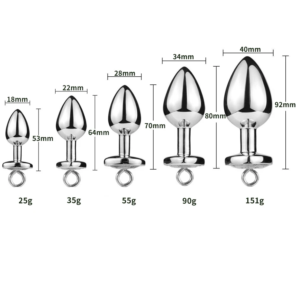 Анальная пробка из нержавеющей стали анальная унисекс секс-пробка 5 разных