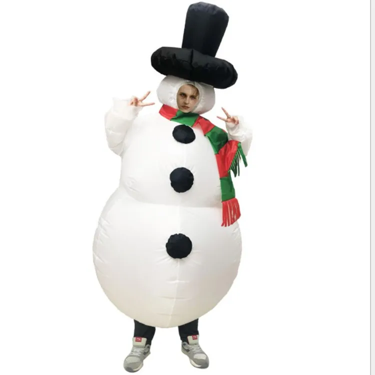 Костюмы для косплея на Рождество взрослых и детей надувные платья Санта-Клауса