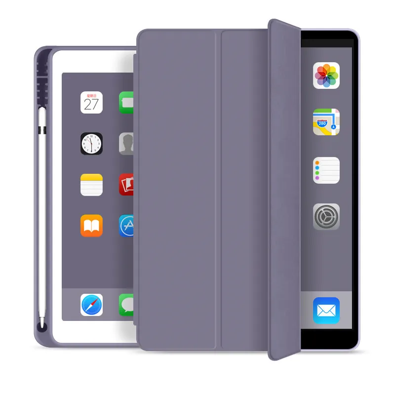 

HTMOTXY Tablet Case For iPad Air 3 4 Mini 5 Pro 11 2020 2019 2018 2017 8th 7th 6th 5th Generation Smart Case With Pencil Holder