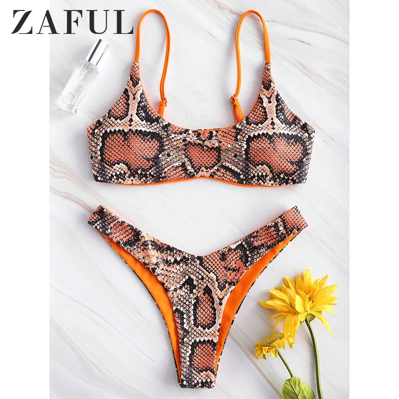 Женский купальный костюм из двух предметов с высокой посадкой | Женская одежда