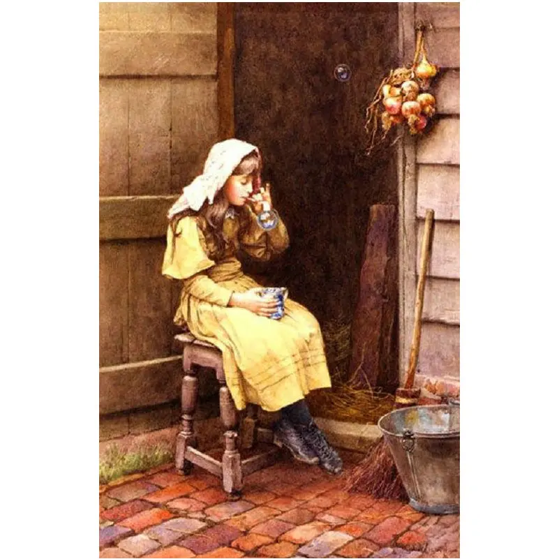 5d алмазная живопись сельская девушка вышивка крестом Европейская полная