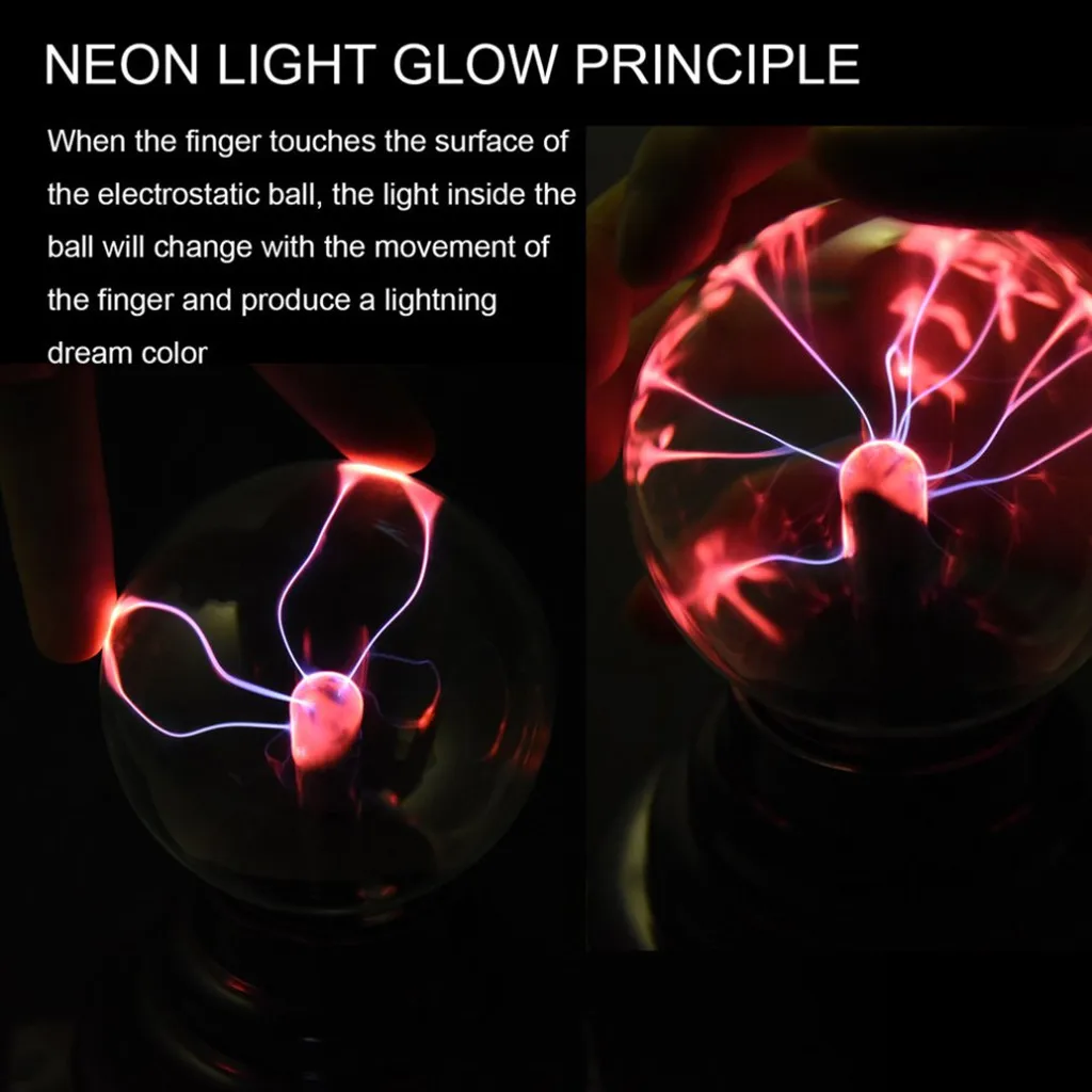 USB статический шариковый ионно ионный шар волшебная лампа молниеносный