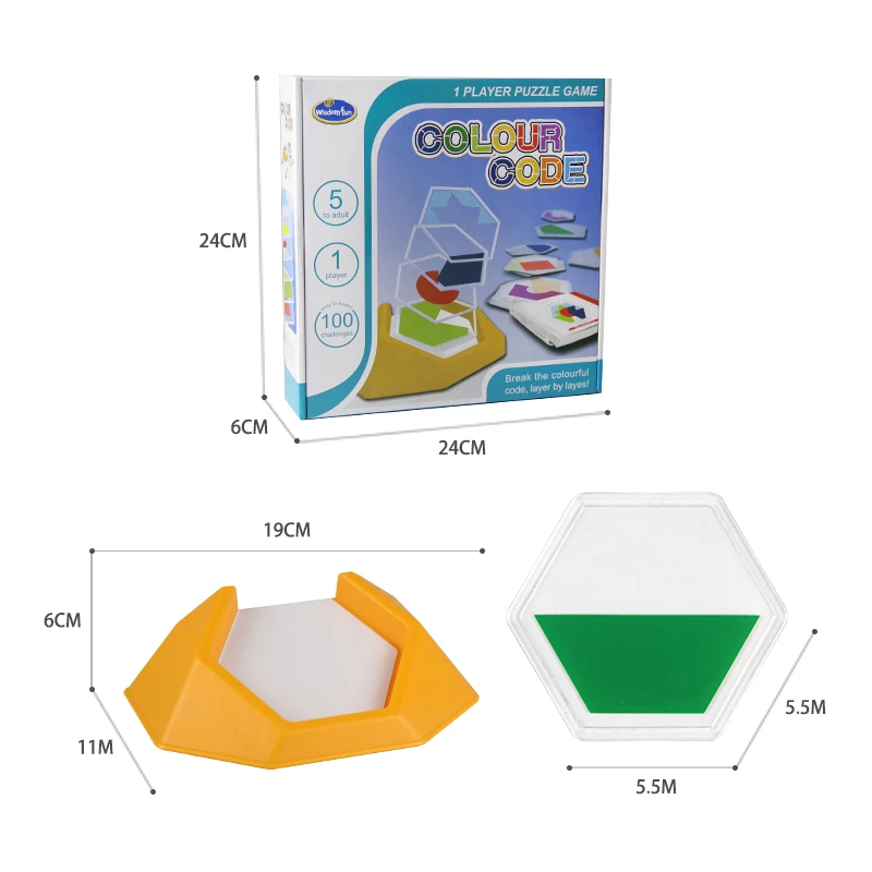 Логическая игра настольная 100 вызов цветной код головоломки игры Tangram игрушки для