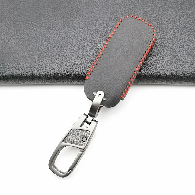 

100% Leather Key Shell Case Cover For Honda PCX 150 Hybrid X-ADV SH125 Scoopy Forza 125 SH300 Motor 2 Button Key Protect Shell