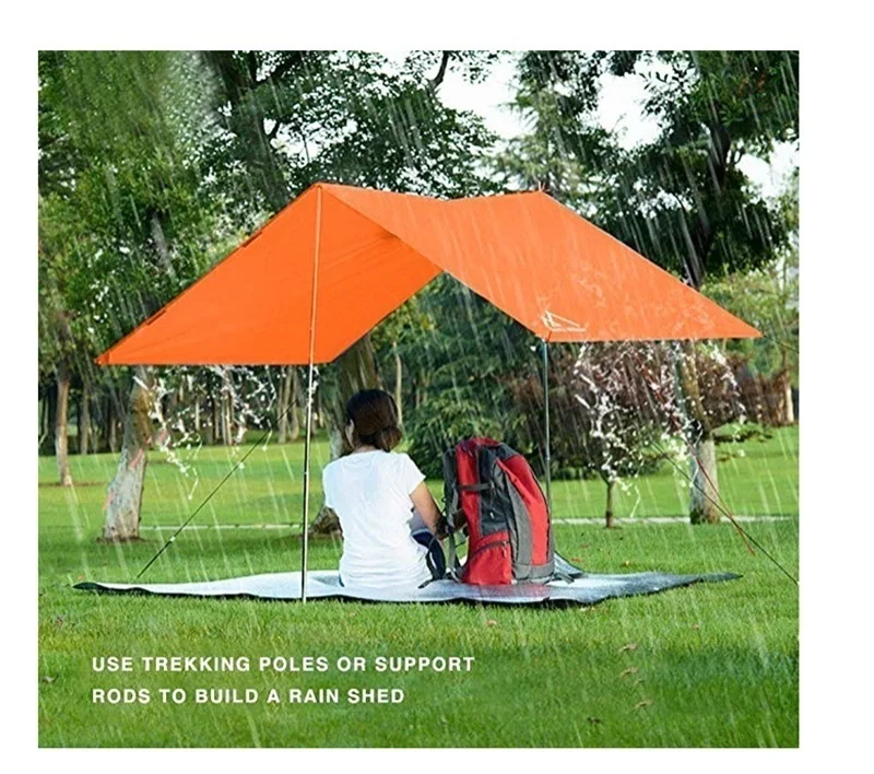 Туристический тент от дождя 210D нейлоновый Многофункциональный дождевик 3 в 1 мини