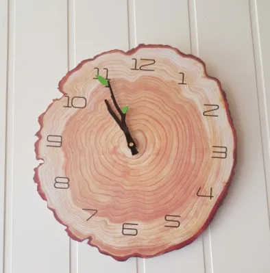 12 дюймов винтажные деревянные настенные часы 3D художественное украшение для