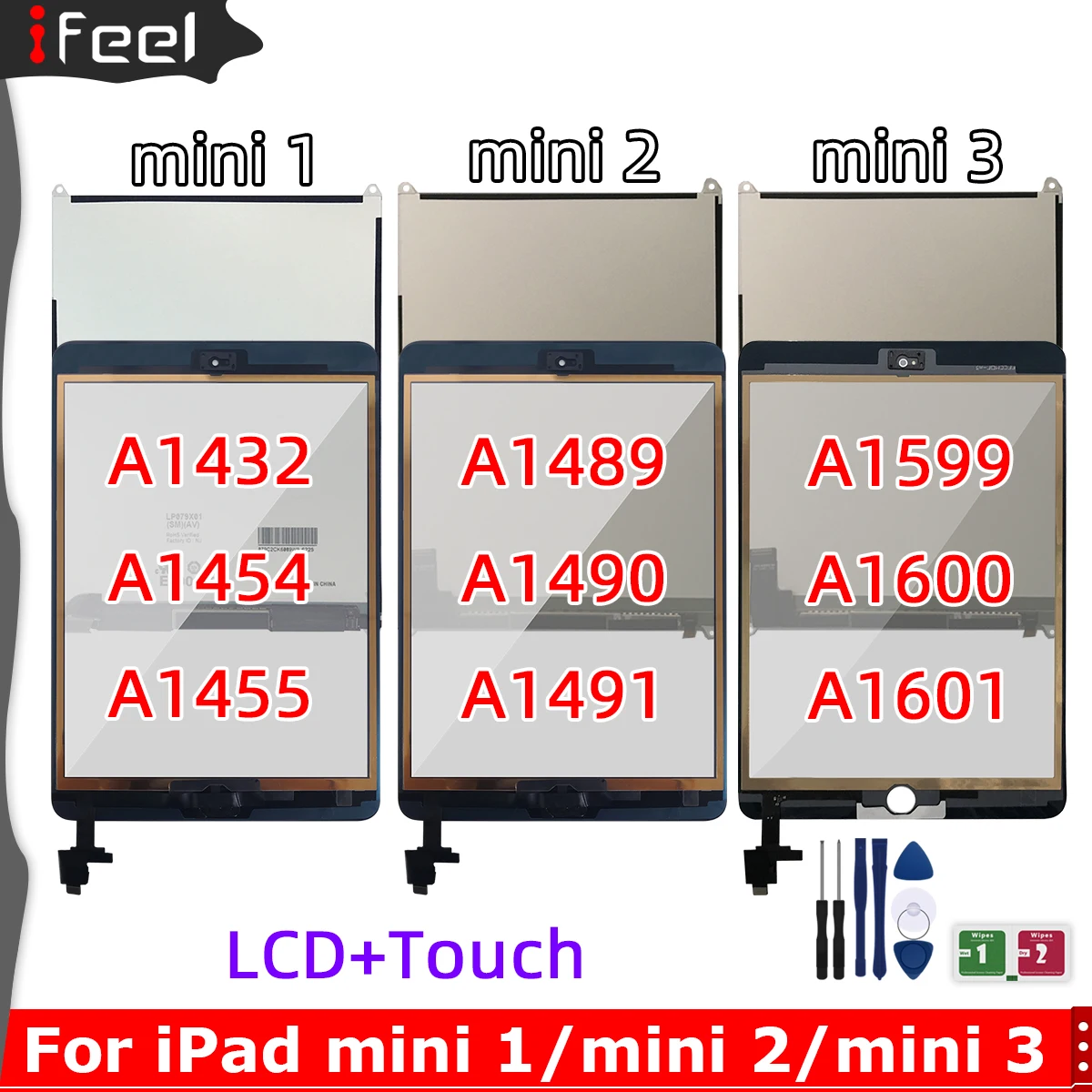 ЖК-дисплей и сенсорный экран для APPLE iPad Mini 1 2 3 A1432 A1454 A1455 A1489 A1490 A1491 A1600 A1601 LCD |