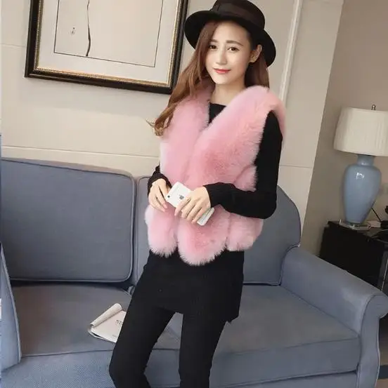 Мода 2020 зимнее женское пальто из искусственного меха жилет меховые жилетки