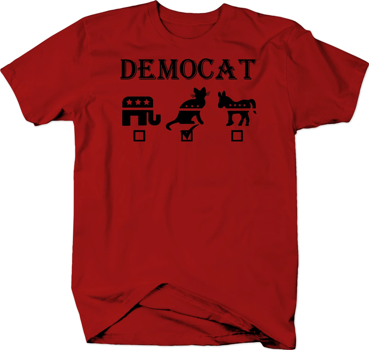 

Democat Democrat Republican Cat Lover Color T-Shirt Mens