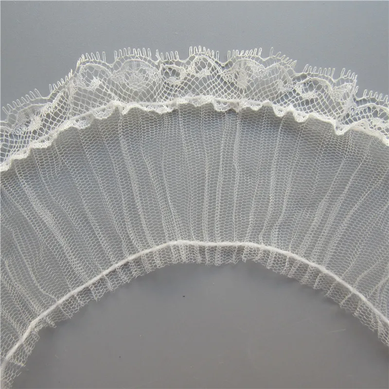 5 ярдов мягкая плиссированная вуаль сетка для ресниц кружева оборки лента ткань
