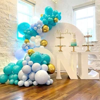 124pcs tiffany blue theme party balloon decoration set garland arch kit for birthday wedding baby shower diy globos supplies