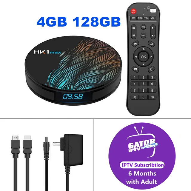 4G128G(6 month IPTV) 4K HD медиаплеер HK1 max Android 9,0 IP tv Box 2,4G& 5G Wifi телеприставка с 1 год 6700+ каналы онлайн IP tv кодовая коробка - Цвет: 4G128G(6 month IPTV)