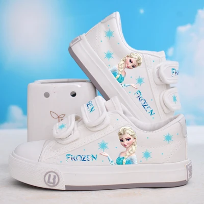 Disney children's frozen princess Sophia girls casual non-slip soft bottom sports shoes sneakers kids shoes for girl - Color: D