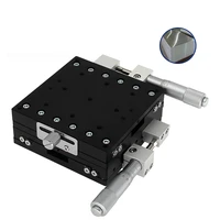 XY Axis Optical Manual Displacement Platform Cross Guide Type Sliding Stage 001MM High Precision Sliding Table LY90100125