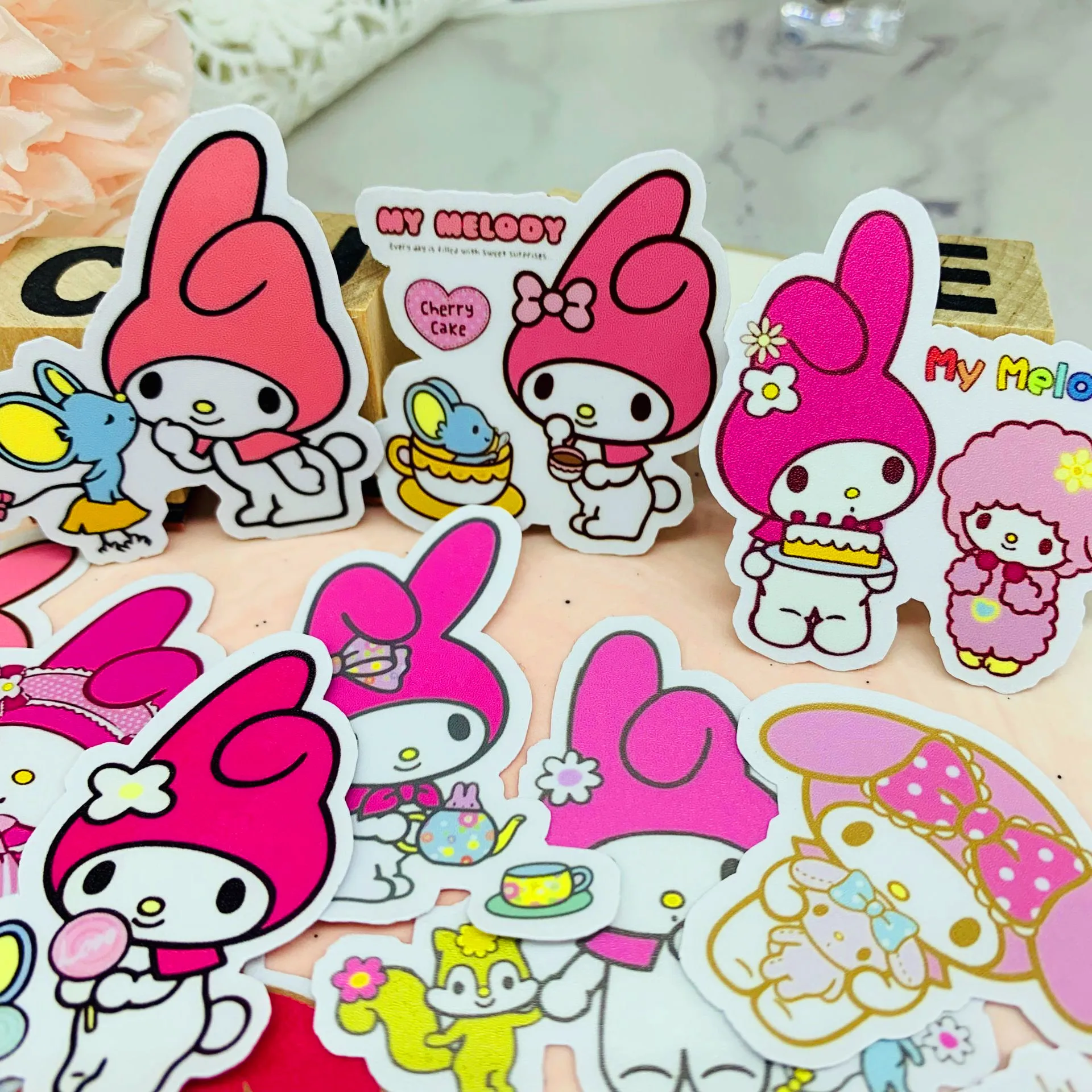 

22 pcs Cute stationery sticker retro kawaii sticker child sticker DIY diary clip art photo
