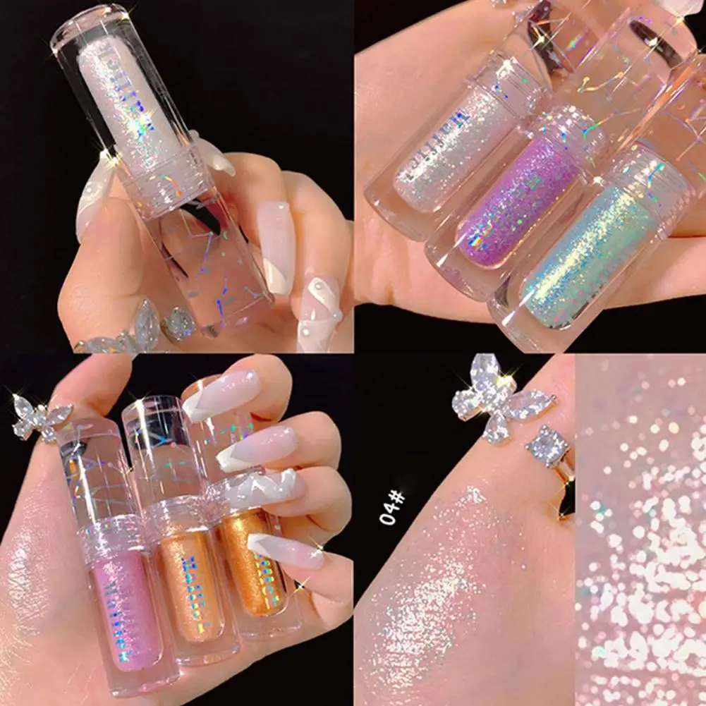 

6 Color Metallic Diamond Liquid Eyeshadow Pearlescent Eyeshadow Maquillaje Glitter Waterproof Makeup Shimmer Eyeshadow Eye O1A7