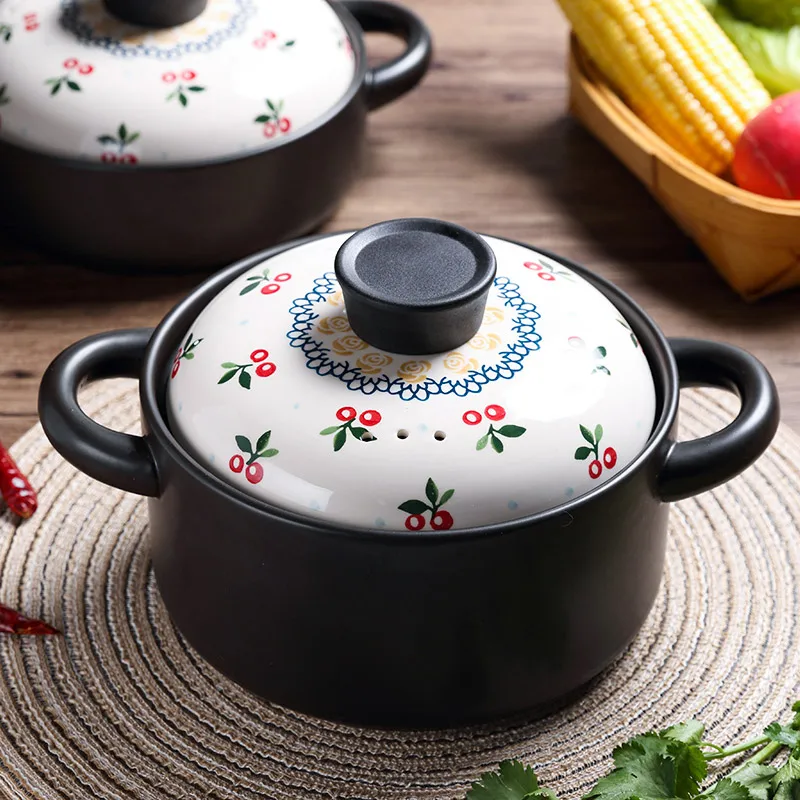 

Ceramic Casserole Cuisine Ceramique Slow Cooker Soup Pot Saucepan Cookware Gas Stove High Temperature Resistant mx10241038