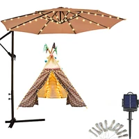 umbrella light solar light 104 led string light outdoor waterproof ip67 for holiday vacation party tent dinner seaside decora