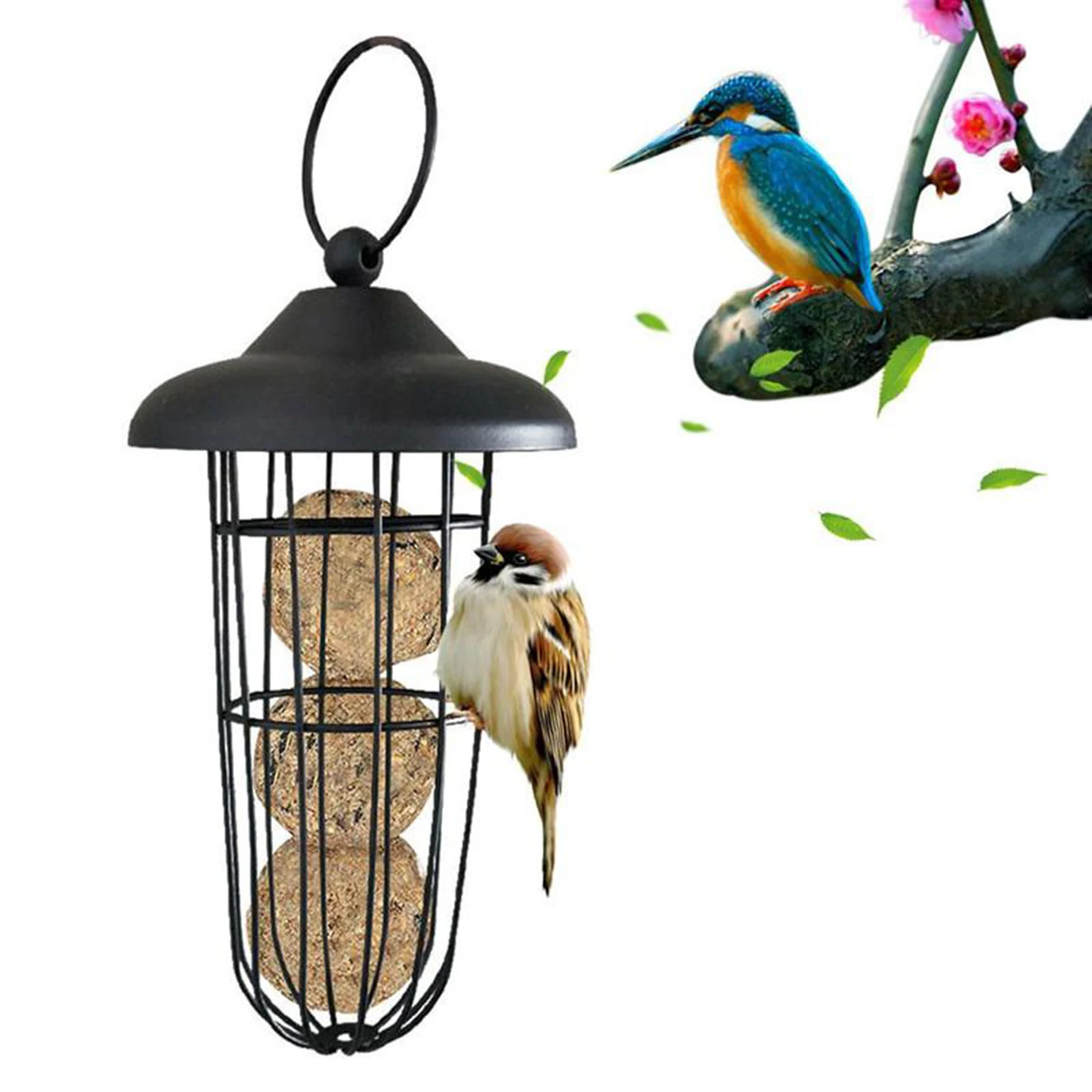 

VOW Pets FAT BALL FEEDER - Wild Bird Fatball Hanging Suet Feed Tube Holder Outdoor DROPSHIPPING