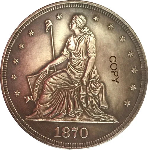 Копия монеты США за 1 доллар 1870 тип | Дом и сад