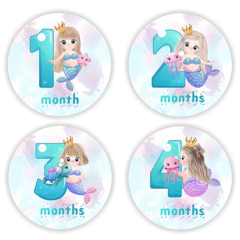 

425F 12 шт./компл. стикер для новорожденных, беременных, ежемесячная наклейка, запись памяти, фотография, реквизит для новорожденных