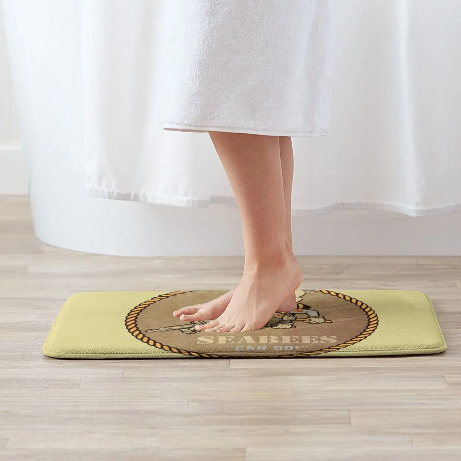 Нашивной коврик Seabees Ww2 нескользящий напольные коврики для спальни нашивка с