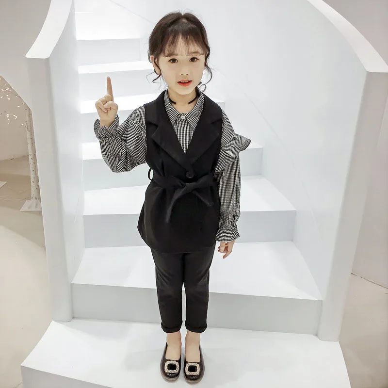 Комплекты одежды для больших девочек в школу из 3 предметов осенний комплект