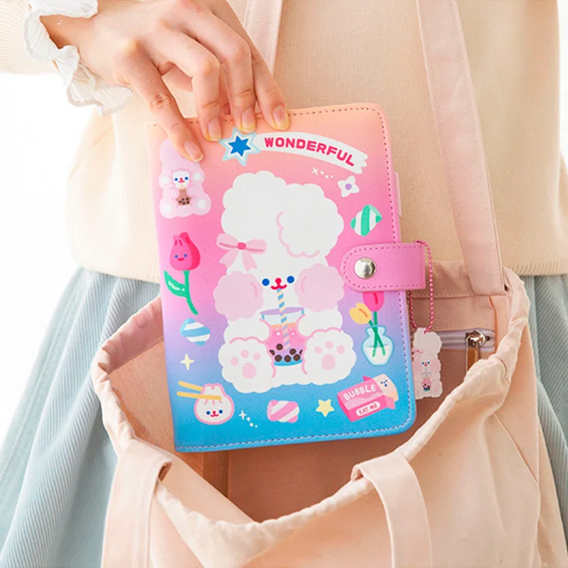 

Kawaii INS Animal Notebook Cute A6 Journal Handbook Cartoon Diary Agenda Planner Staionery School Supplies Gift