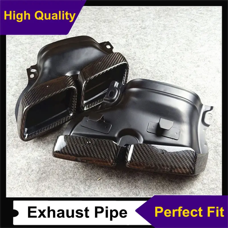 Настоящие блестящие двойные автомобильные задние глушители выхлопной трубы из