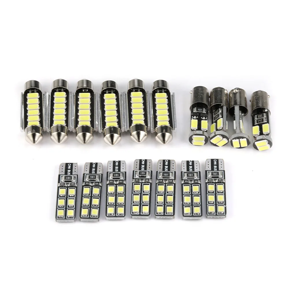 17 шт./компл. с идеальными белыми Canbus Error Free светодиодный лампа гирлянда для