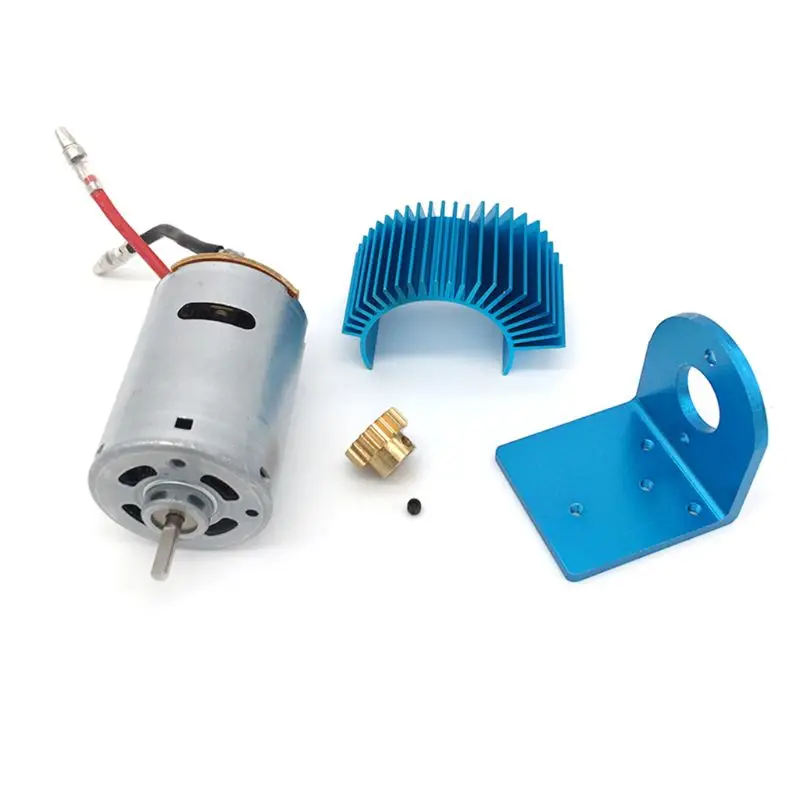 

540 Motor + 17T motor gear + Motor Radiator for Wltoys 12428 12423 1/12 RC Car Spare Parts Y4QA