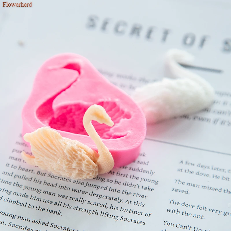 3d Силиконовая форма в форме лебедя для торта сделай сам силиконовая мыла ручной