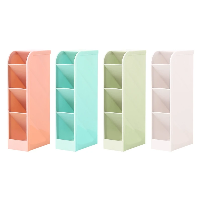 

Держатель для карандашей X3UE карамельного цвета с 4 ячейками, Штабелируемый персонализированный цветной держатель для карандашей