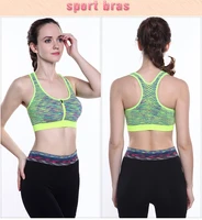 women sports bra zipper push up sports bras padded wirefree breathable sports tops fitness gym yoga sports bra top sportswear