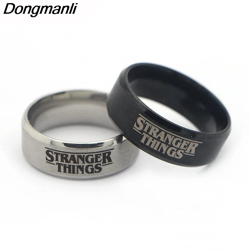 Мужские и женские кольца из нержавеющей стали P3888 вечерние для ТВ Stranger Things модные