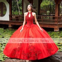 charro red quinceanera dresses 2021 lace appliques pageant sweet 15 birthday wear mexican vestidos de xv a%c3%b1os abiti da cerimonia