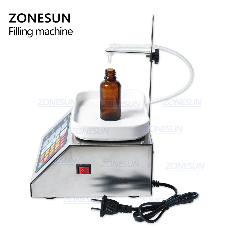 ZONESUN 0 50 мл маленькая автоматическая машина для наполнения жидкостей с ЧПУ 220 В