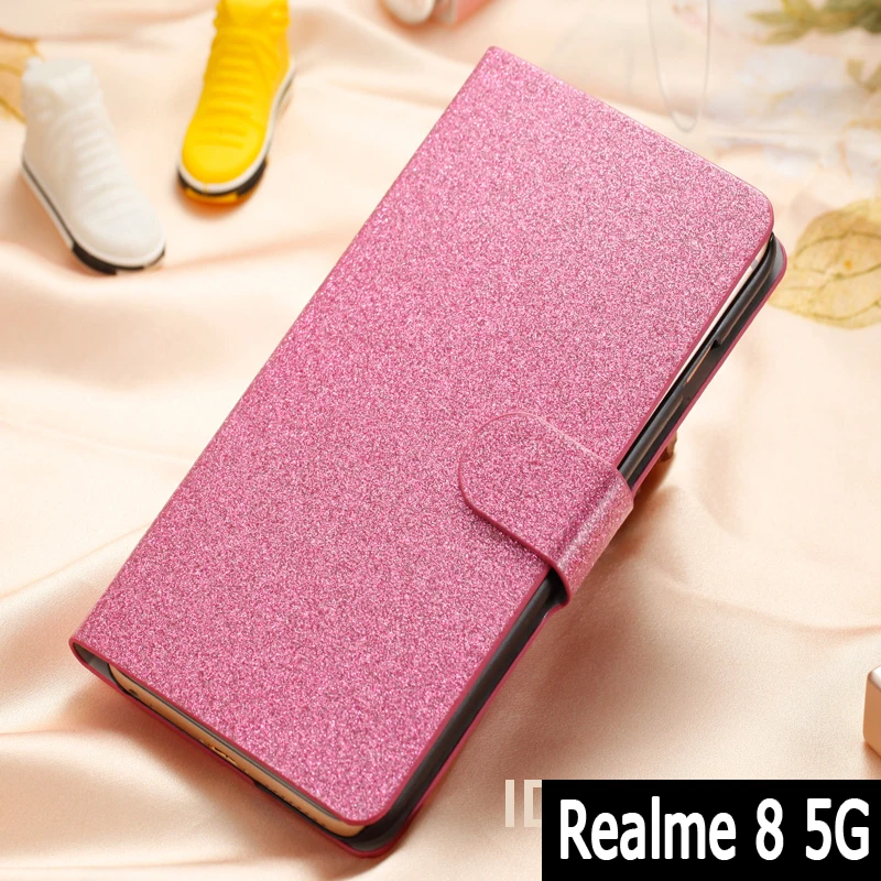 

Phone Cover For Realme 8 5G Case PU Leather Flip Wallet Book Coque On Realme8 RMX3241 Magnetic Card Protective Funda Hoesje Case