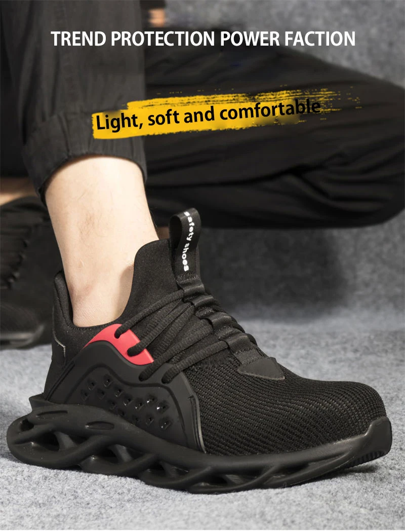 

Светоотражающие защитные кроссовки для мужчин и женщин, легкая дышащая обувь для работы, нескользящая прогулочная обувь