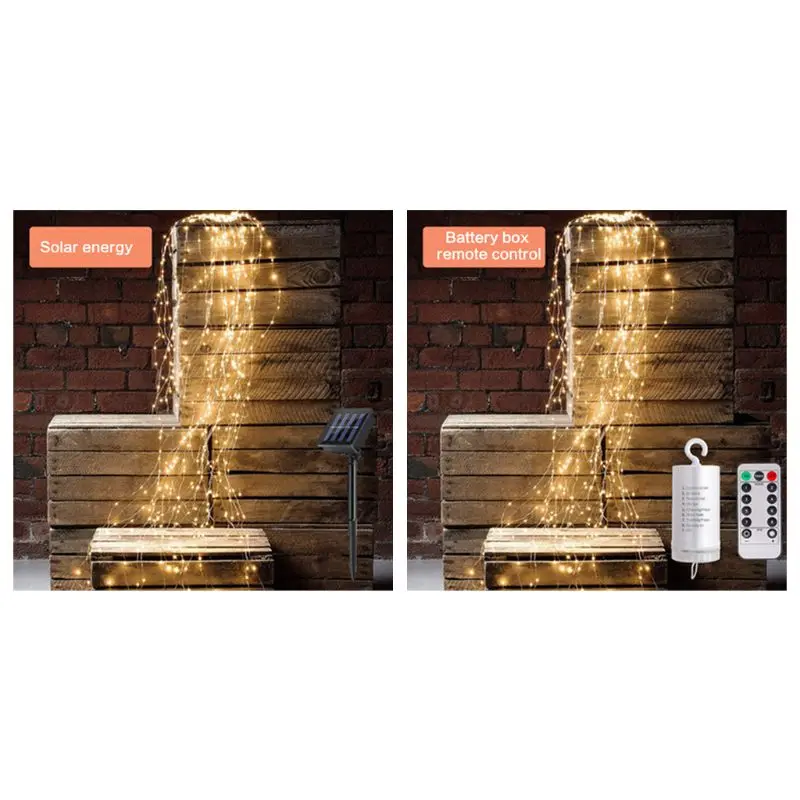 Декоративные мерцающие Звездные огни 10 нитей 200 светодиодный водопад дерево лоза