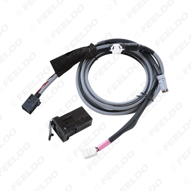 FEELDO автомобильное аудио USB AUX Интерфейс адаптер для Toyota Corolla Camry Highlander Sienna RAV4 Prius