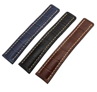 22mm24mm leather watch band watchband strap for breitling navitimer transocean ba57 a193701 760p2 black brown blue bracelet