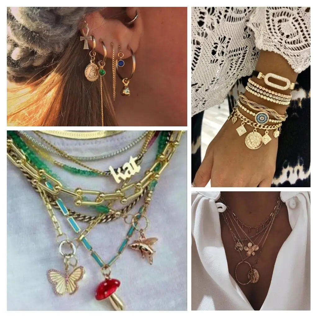 

Moon Star Diy Pendant Necklace for Women Charms for Jewelry Making Copper Inlaid Zircon Earring Bracelet Cute 2021