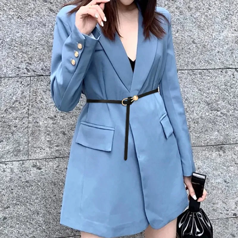 

New Thin Leather Women Belt Casual Ladies Golden Buckle Knot Belts Black PU Strap Dress Trousers Female Designer Waistband