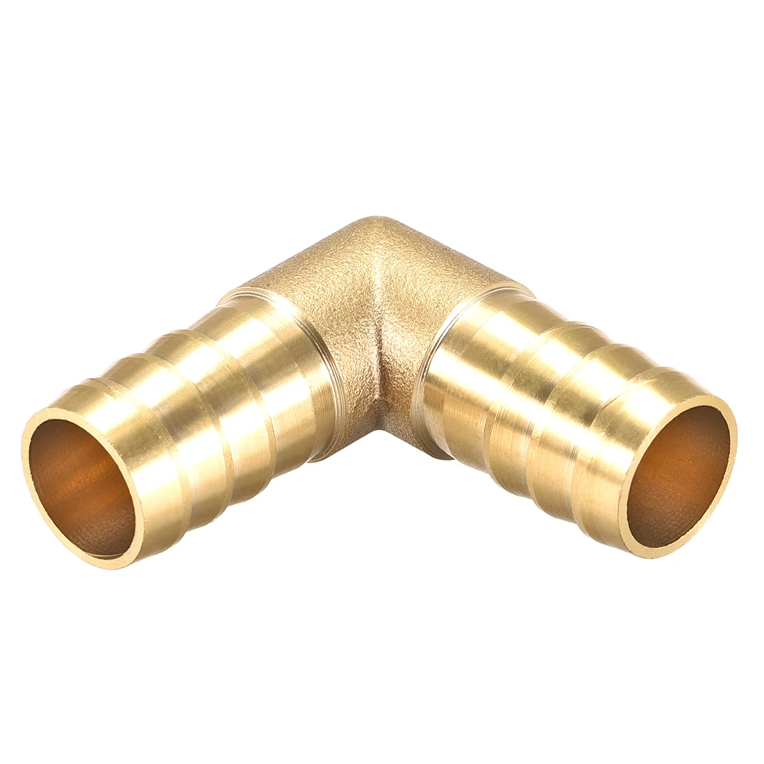 

uxcell 1pcs 16mm Barb Brass Hose Fitting 90 Degree Elbow Pipe Coupler Tubing Adapter for air, water, fuel, oil Gold Tone
