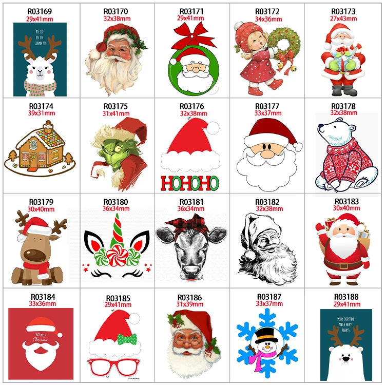 30 шт./партия, рождественские плоские полимерные хлопья, материалы ручной работы R0316 R0317 R0318